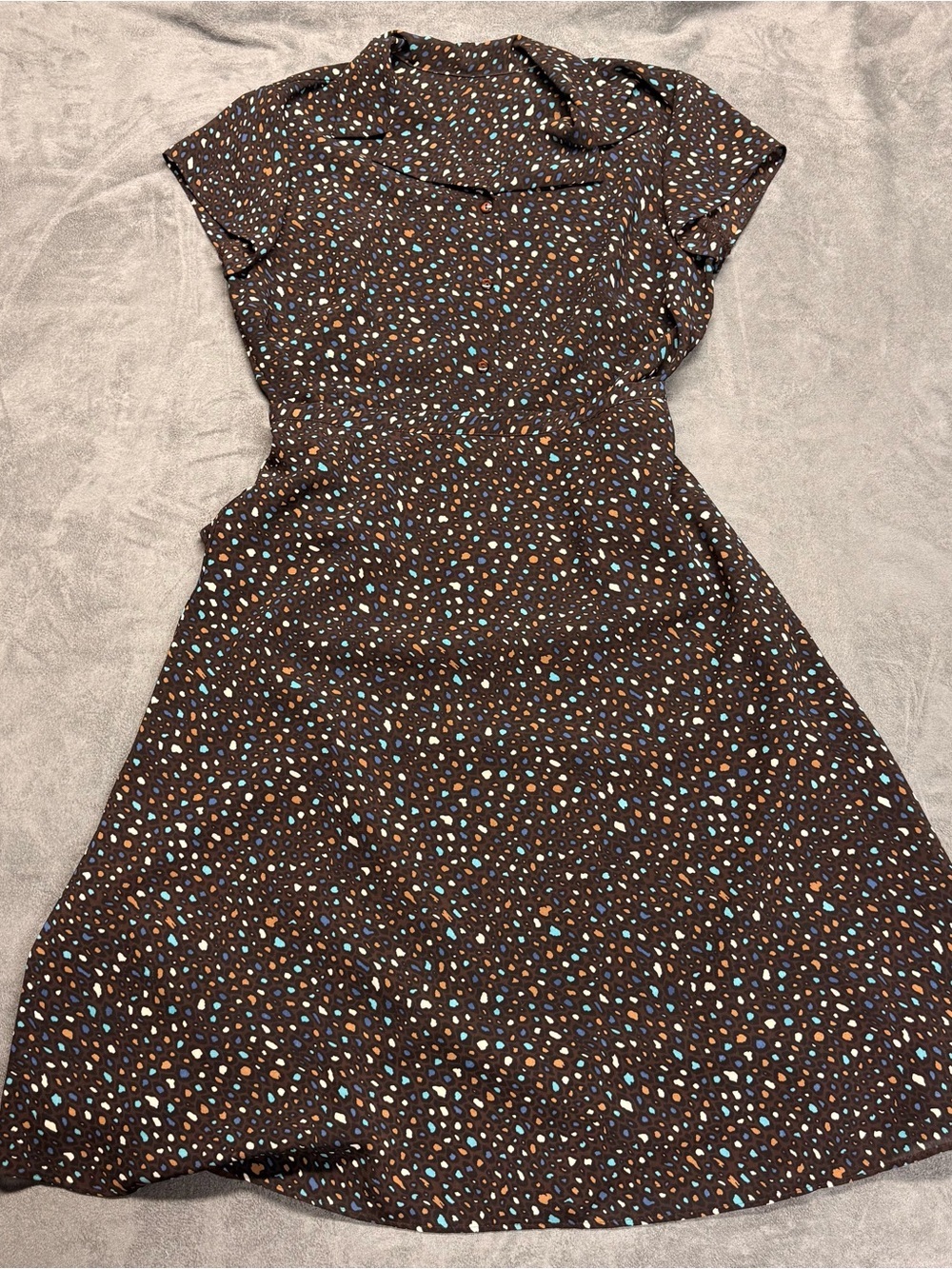 Vintage 2 Piece Liz Claiborne Brown Skirt and Top Set